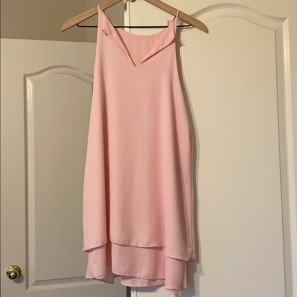 Impressions Blush High Neck Sleeveless Dress - Picture 2 of 5